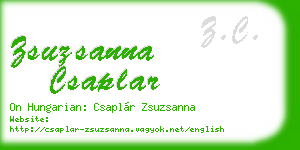 zsuzsanna csaplar business card